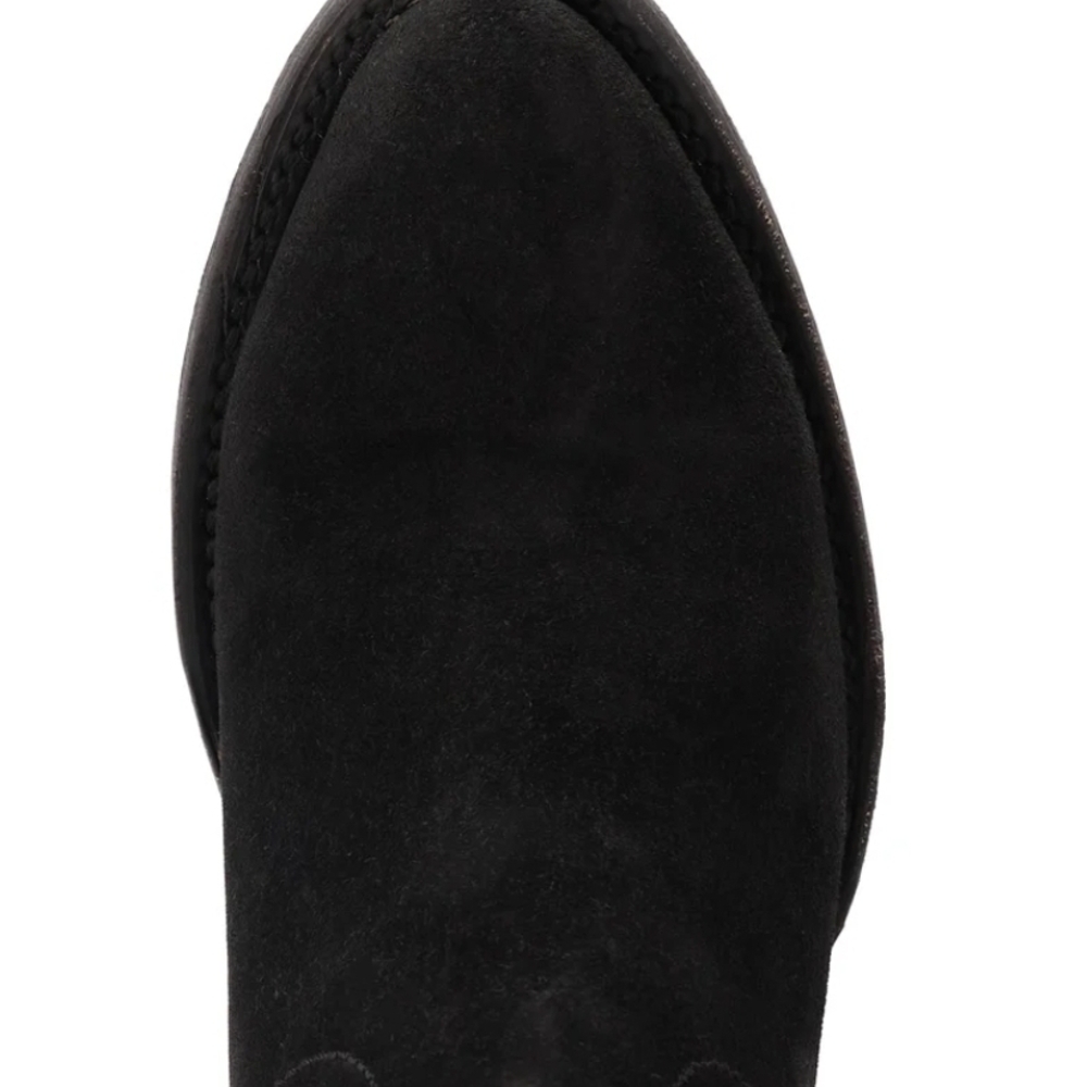Lane Plain Jane Black Suede Ankle Boots - Picture 3 of 10